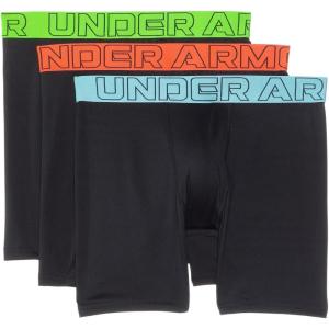 image:imageUnder Armour Boys Multipack Performance Tech Boxer Brief Lightweight amp Smooth Stretch FitBlackAres Red Band