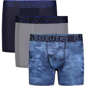 image:imageUnder Armour Boys Multipack Performance Tech Boxer Brief Lightweight amp Smooth Stretch FitMidnight NavyPrint