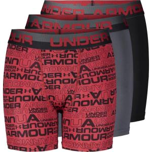 image:imageUnder Armour Boys Multipack Performance Tech Boxer Brief Lightweight amp Smooth Stretch FitPitch Gray