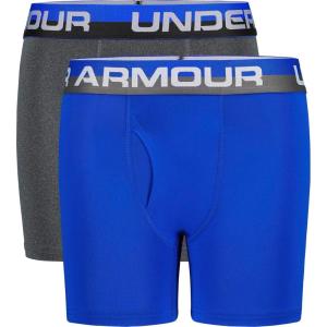 image:imageUnder Armour Boys Multipack Performance Tech Boxer Brief Lightweight amp Smooth Stretch FitUltra Blue 27x6700241  Cool Grey