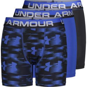 image:imageUnder Armour Boys Multipack Performance Tech Boxer Brief Lightweight amp Smooth Stretch FitUltra Blue Print