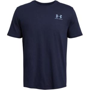 image:imageUnder Armour Mens UA Sportstyle Left Chest Short Sleeve Shirt410 Midnight Navy   White