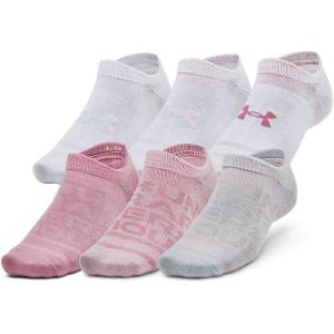 image:imageUnder Armour Unisex Adult Essential No Show Socks 6Pairs697 Pink Elixir  Prime Pink  Pink Elixir