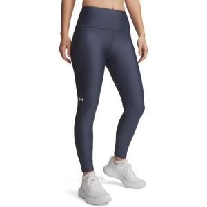 image:imageUnder Armour Womens HeatGear Armour High Waisted Ankle NoSlip Leggings044 Downpour Gray   White