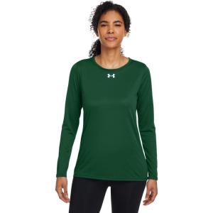 image:imageUnder Armour Womens HeatGear Compression LongSleeve TShirtForest Greenwhite