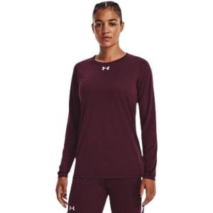 image:imageUnder Armour Womens HeatGear Compression LongSleeve TShirtMaroonwhite