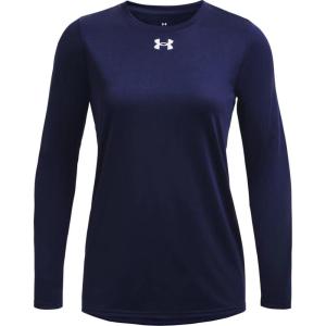 image:imageUnder Armour Womens HeatGear Compression LongSleeve TShirtMidnight Navywhite