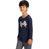 image:imageUnder Armour Boys Long Sleeve Logo Graphic TShirt Lightweight amp Breathable Relaxed FitNavy Satellite