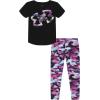 image:imageUnder Armour Girls 2piece Short Sleeve Tee and Leggings Set Soft amp ComfortableBlack Ikat