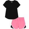 image:imageUnder Armour Girls 2piece Short Sleeve Tee and Shorts Set Lightweight and ComfortableBlack Sway