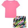 image:imageUnder Armour Girls 2piece Short Sleeve Tee and Shorts Set Lightweight and ComfortableFluo Mesh