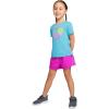 image:imageUnder Armour Girls 2piece Short Sleeve Tee and Shorts Set Lightweight and ComfortableFresco Blue Tech