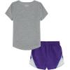 image:imageUnder Armour Girls 2piece Short Sleeve Tee and Shorts Set Lightweight and ComfortableGrays Mod
