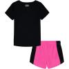 image:imageUnder Armour Girls 2piece Short Sleeve Tee and Shorts Set Lightweight and ComfortableMesh Black