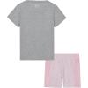 image:imageUnder Armour Girls 2piece Short Sleeve Tee and Shorts Set Lightweight and ComfortableMesh Mod Gray