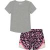 image:imageUnder Armour Girls 2piece Short Sleeve Tee and Shorts Set Lightweight and ComfortableMod Gray Print