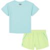 image:imageUnder Armour Girls 2piece Short Sleeve Tee and Shorts Set Lightweight and ComfortableNeo Turquoise Tech