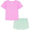 image:imageUnder Armour Girls 2piece Short Sleeve Tee and Shorts Set Lightweight and ComfortablePink Dawn Tech