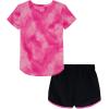 image:imageUnder Armour Girls 2piece Short Sleeve Tee and Shorts Set Lightweight and ComfortablePink Pink Rebel