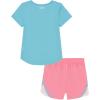 image:imageUnder Armour Girls 2piece Short Sleeve Tee and Shorts Set Lightweight and ComfortableSky Dance Blue