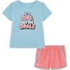 image:imageUnder Armour Girls 2piece Short Sleeve Tee and Shorts Set Lightweight and ComfortableStream Twist