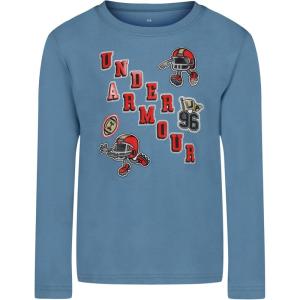 image:imageUnder Armour Boys Long Sleeve Logo Graphic TShirt Lightweight amp Breathable Relaxed FitBlue Smoke Ball