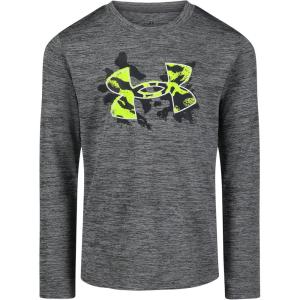 image:imageUnder Armour Boys Long Sleeve Logo Graphic TShirt Lightweight amp Breathable Relaxed FitCastlerock Twist Tech