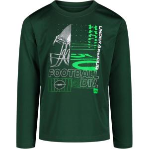 image:imageUnder Armour Boys Long Sleeve Logo Graphic TShirt Lightweight amp Breathable Relaxed FitGreenwood Real