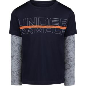 image:imageUnder Armour Boys Long Sleeve Logo Graphic TShirt Lightweight amp Breathable Relaxed FitGrunge Midnight