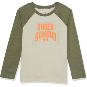 image:imageUnder Armour Boys Long Sleeve Logo Graphic TShirt Lightweight amp Breathable Relaxed FitKhaki Base Mark