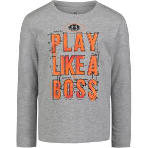 image:imageUnder Armour Boys Long Sleeve Logo Graphic TShirt Lightweight amp Breathable Relaxed FitMod Gray Boss