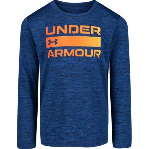 image:imageUnder Armour Boys Long Sleeve Logo Graphic TShirt Lightweight amp Breathable Relaxed FitNavy Mid Twist