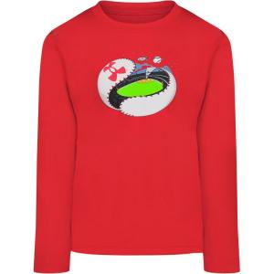 image:imageUnder Armour Boys Long Sleeve Logo Graphic TShirt Lightweight amp Breathable Relaxed FitRed Baseball