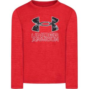 image:imageUnder Armour Boys Long Sleeve Logo Graphic TShirt Lightweight amp Breathable Relaxed FitRed Core Logo