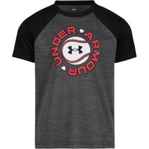 image:imageUnder Armour Boys Short Sleeve Baseball Graphic TShirt Lightweight amp Breathable Relaxed FitBlack Raglan Tech
