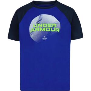 image:imageUnder Armour Boys Short Sleeve Baseball Graphic TShirt Lightweight amp Breathable Relaxed FitRoyal Raglan Tech