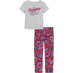 image:imageUnder Armour Girls 2piece Short Sleeve Tee and Leggings Set Soft amp ComfortableMod Gray Printed