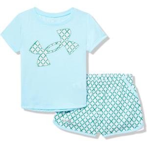image:imageUnder Armour Girls 2piece Short Sleeve Tee and Shorts Set Lightweight and ComfortableStream