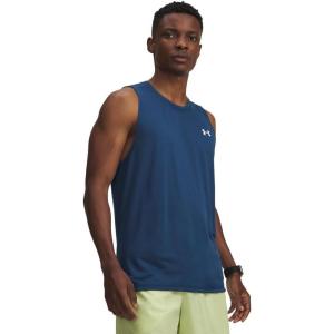 image:imageUnder Armour Tech Tank Top498 Wham Blue   White