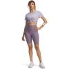 image:imageUnder Armour Womens Movement Bike Shorts550 Violet Gray   Metallic Silver
