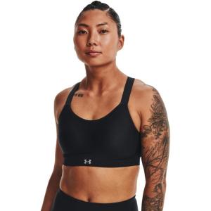 image:imageUnder Armour Womens Continuum High Impact Sports Bra001 Black   Metallic Silver