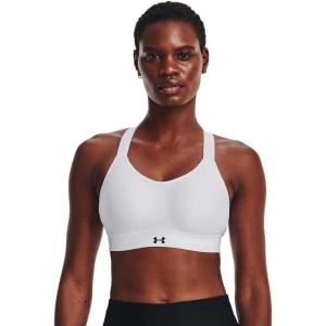 image:imageUnder Armour Womens Continuum High Impact Sports Bra100 White   Metallic Silver