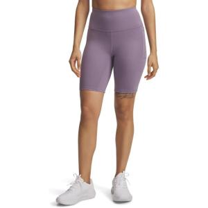 image:imageUnder Armour Womens Movement Bike Shorts550 Violet Gray   Metallic Silver