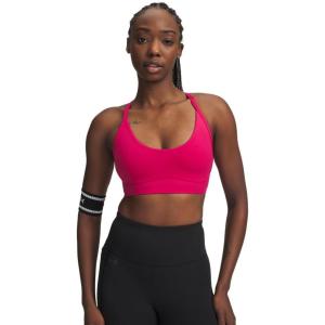 image:imageUnder Armour Womens Movement Bralette681 Shaded Fuchsia   Metallic Silver