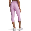 image:imageUnder Armour Womens HeatGear High Waisted Pocketed Capri670 Pink Dawn   White