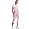 image:imageUnder Armour Womens HeatGear High Waisted Pocketed Capri670 Pink Dawn   White