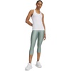 image:imageUnder Armour Womens HeatGear High Waisted Pocketed CapriSilica GreenWhite