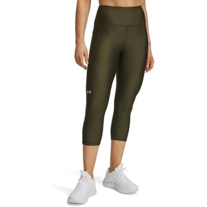 image:imageUnder Armour Womens HeatGear High Waisted Pocketed Capri308 Expedition Green   White