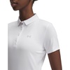 image:imageUnder Armour Womens Short Sleeve Golf Polo100 White   Halo Gray