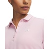 image:imageUnder Armour Womens Short Sleeve Golf Polo647 Prime Pink   White